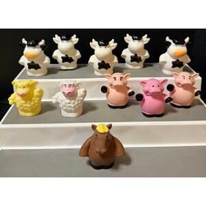Tomy John Deere ERTL Lot of 11 Farm Animals figures cows sheep pigs horse